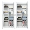 Manhattan Comfort Hopkins Storage Closet 2.0 in White - Set of 2 2-2GLF-WH